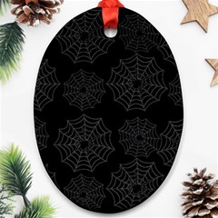 Spider Web Oval Ornament (two Sides) by Valentinaart