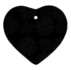 Spider Web Heart Ornament (two Sides) by Valentinaart