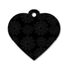 Spider Web Dog Tag Heart (two Sides) by Valentinaart