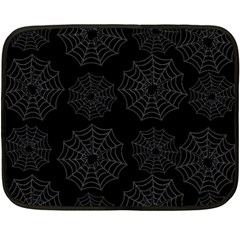 Spider Web Double Sided Fleece Blanket (mini)  by Valentinaart