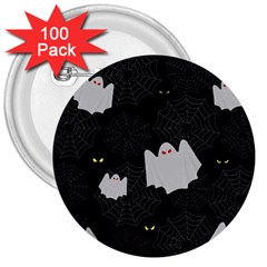 Spider Web And Ghosts Pattern 3  Buttons (100 Pack)  by Valentinaart