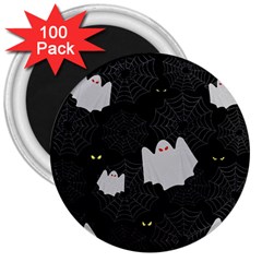 Spider Web And Ghosts Pattern 3  Magnets (100 Pack) by Valentinaart