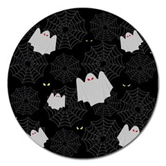 Spider Web And Ghosts Pattern Magnet 5  (round) by Valentinaart