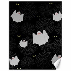 Spider Web And Ghosts Pattern Canvas 12  X 16   by Valentinaart