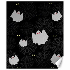 Spider Web And Ghosts Pattern Canvas 20  X 24   by Valentinaart