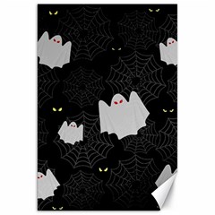 Spider Web And Ghosts Pattern Canvas 20  X 30   by Valentinaart