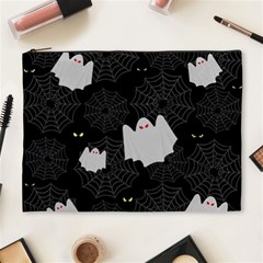 Spider Web And Ghosts Pattern Cosmetic Bag (xl) by Valentinaart