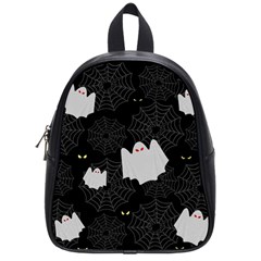 Spider Web And Ghosts Pattern School Bag (small) by Valentinaart