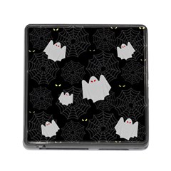 Spider Web And Ghosts Pattern Memory Card Reader (square) by Valentinaart