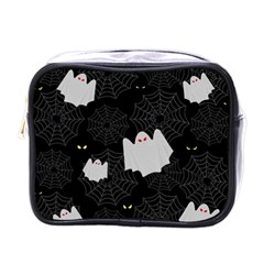 Spider Web And Ghosts Pattern Mini Toiletries Bags by Valentinaart