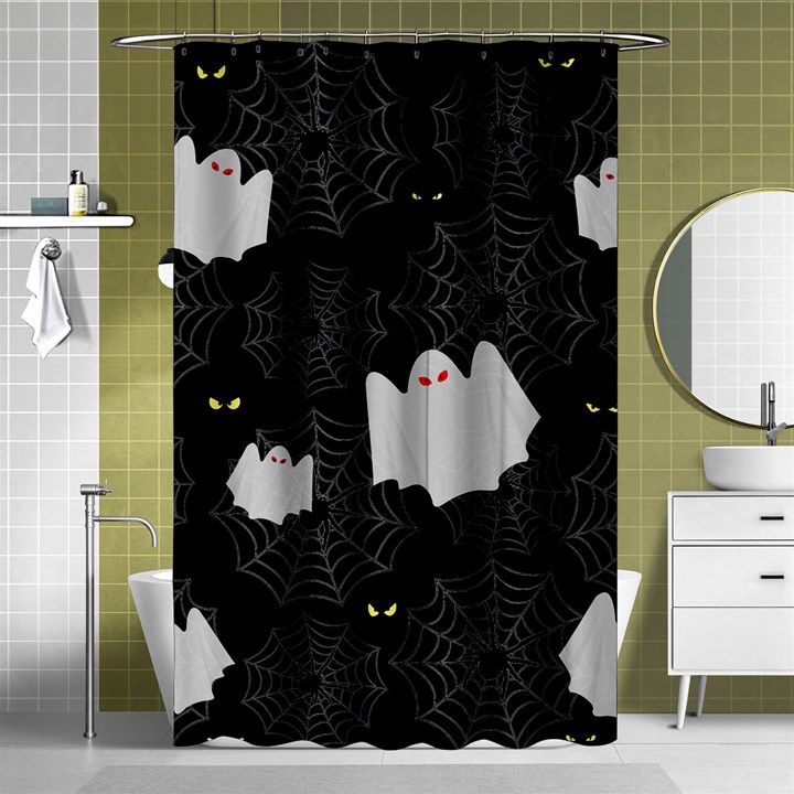 Spider web and ghosts pattern Shower Curtain 48  x 72  (Small) 