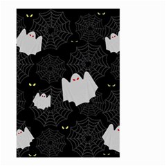 Spider Web And Ghosts Pattern Small Garden Flag (two Sides) by Valentinaart