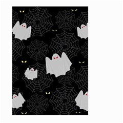 Spider Web And Ghosts Pattern Large Garden Flag (two Sides) by Valentinaart