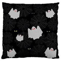 Spider Web And Ghosts Pattern Large Cushion Case (one Side) by Valentinaart