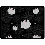 Spider web and ghosts pattern Double Sided Fleece Blanket (Large)  80 x60  Blanket Front