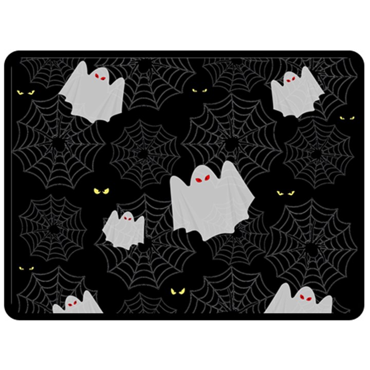 Spider web and ghosts pattern Double Sided Fleece Blanket (Large) 