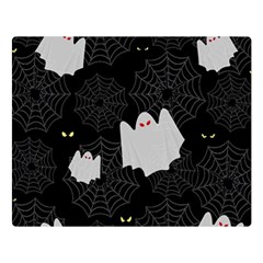 Spider Web And Ghosts Pattern Double Sided Flano Blanket (large)  by Valentinaart