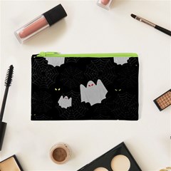 Spider Web And Ghosts Pattern Cosmetic Bag (xs) by Valentinaart