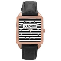 Prison  Rose Gold Leather Watch  by Valentinaart