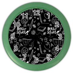 Back To School Color Wall Clocks by Valentinaart