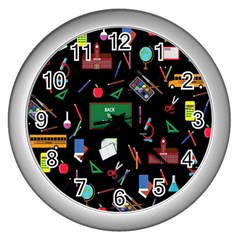 Back to School Wall Clocks (Silver) 