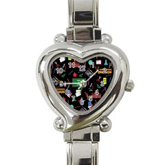 Back to School Heart Italian Charm Watch