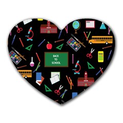 Back to School Heart Mousepads