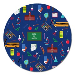 Back To School Magnet 5  (round) by Valentinaart