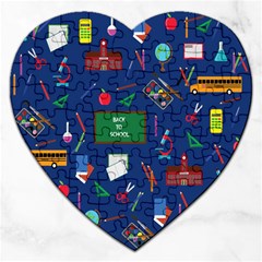 Back To School Jigsaw Puzzle (heart) by Valentinaart