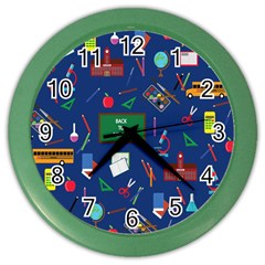 Back To School Color Wall Clocks by Valentinaart