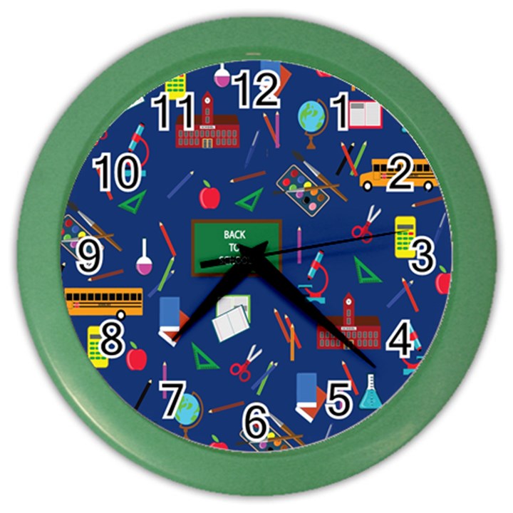 Back to School Color Wall Clocks