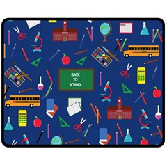 Back To School Double Sided Fleece Blanket (medium)  by Valentinaart