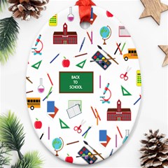 Back To School Ornament (oval) by Valentinaart