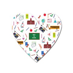 Back To School Heart Magnet by Valentinaart