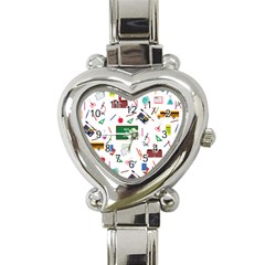 Back To School Heart Italian Charm Watch by Valentinaart