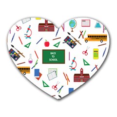 Back To School Heart Mousepads by Valentinaart