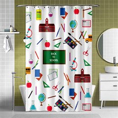 Back To School Shower Curtain 48  X 72  (small)  by Valentinaart