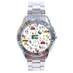 Back To School Stainless Steel Analogue Watch by Valentinaart