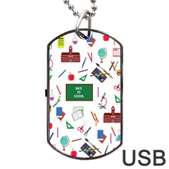 Back To School Dog Tag Usb Flash (one Side) by Valentinaart