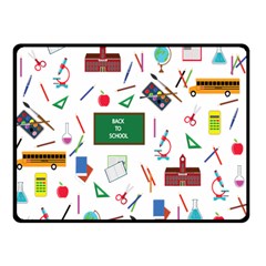 Back To School Double Sided Fleece Blanket (small)  by Valentinaart