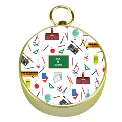 Back To School Gold Compasses