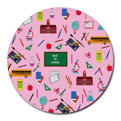 Back To School Round Mousepads by Valentinaart