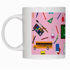 Back To School White Mugs by Valentinaart