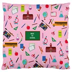 Back to School Large Flano Cushion Case (One Side) Front