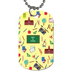 Back To School Dog Tag (one Side) by Valentinaart