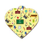 Back to School Dog Tag Heart (Two Sides) Front