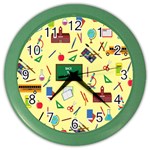 Back to School Color Wall Clocks Front