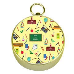 Back To School Gold Compasses