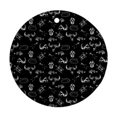 Skeleton Pattern Ornament (round) by Valentinaart