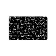 Skeleton Pattern Magnet (name Card) by Valentinaart